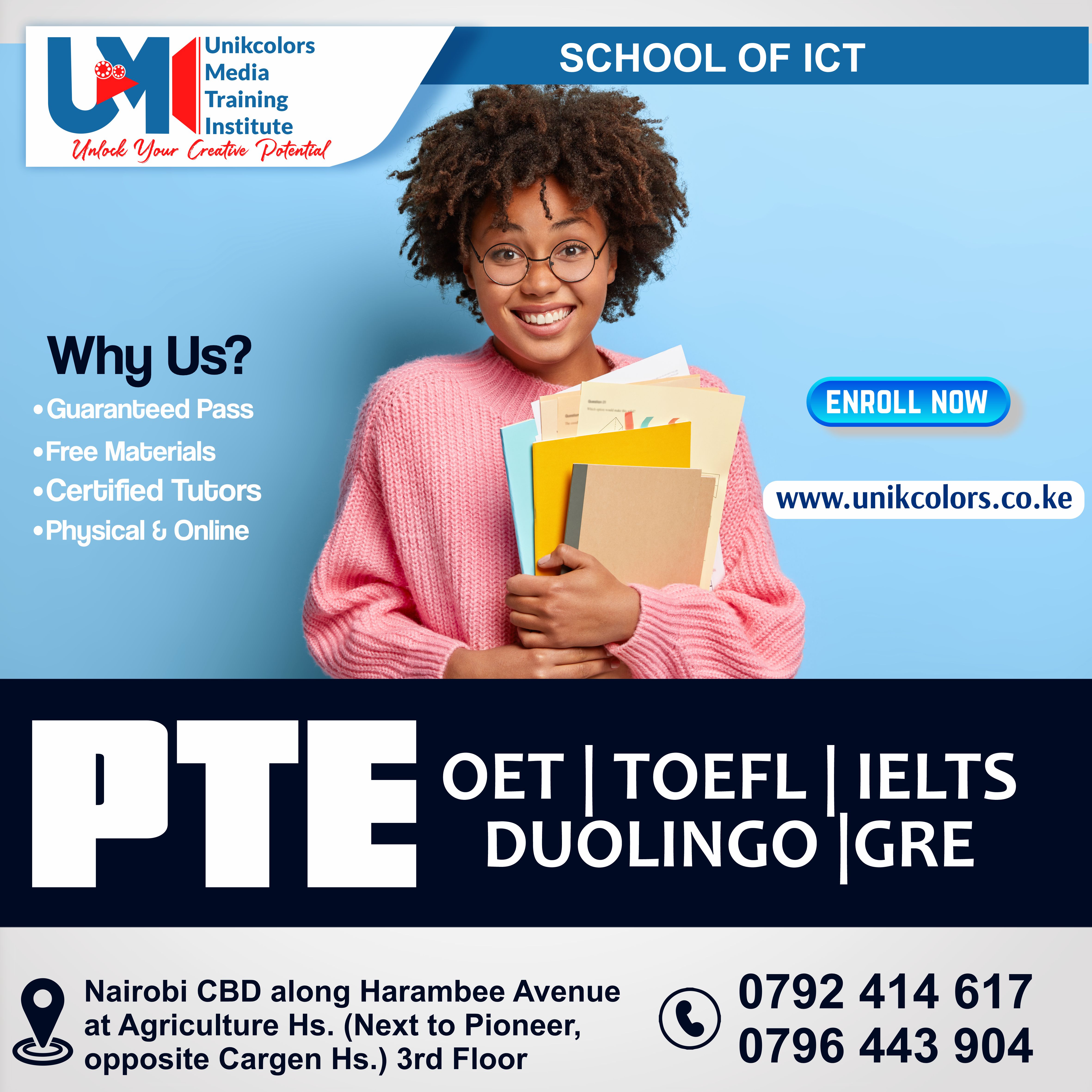 IELTS TRAINING CENTRE KENYA - IELTS PREPARATION | OET | TOEFL | PTE | GRE | DUOLINGO